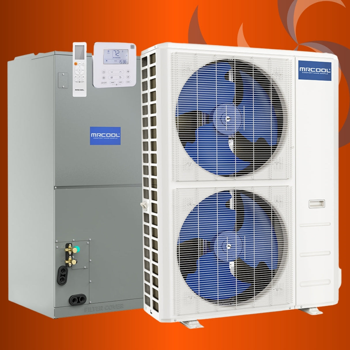 1.5 Ton/18k BTU MRCOOL® VersaPro® 2nd Generation Central Ducted Heat Pump Condenser & Air Handler Bundle